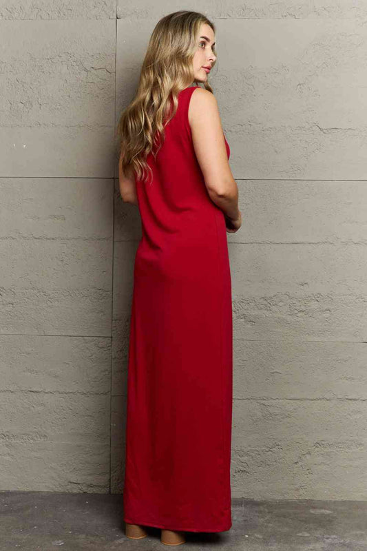 Plus Size Scoop Neck Maxi Tank Dress Shop One Place