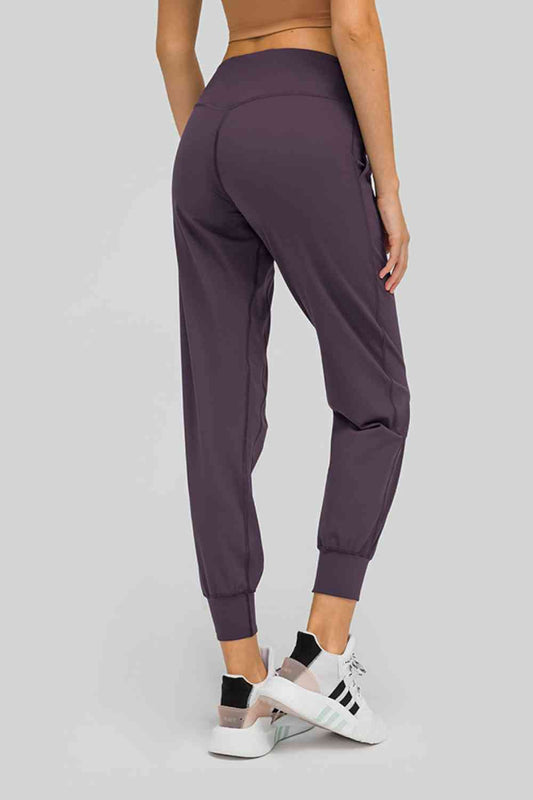 Wide Waistband Slant Pocket Pants Shop One Place