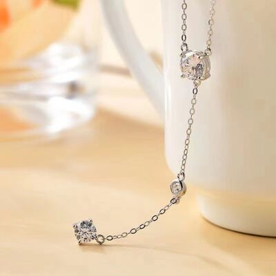 1.5 Carat Moissanite 925 Sterling Silver Necklace Shop One Place