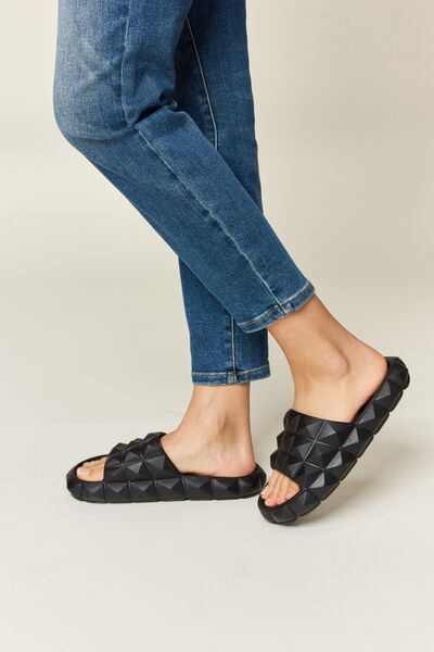 WILD DIVA Pyramid Stud Toe Band Footbed Sandals Shop One Place