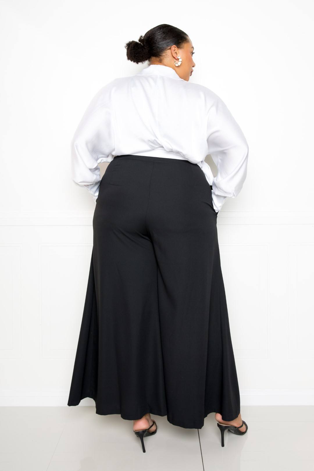 Satin Long Sleeve Tie Waist Wrap Top Shop One Place