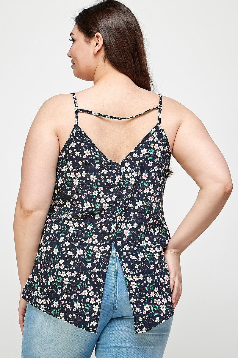 Plus Size, Ditsy Floral Print Cami Top Shop One Place