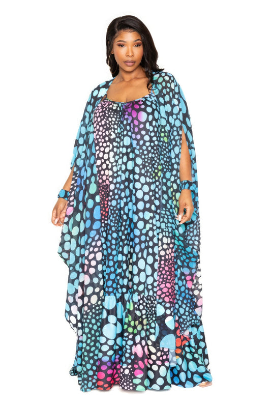 Dot Robe With Wrist Band Shop One Place