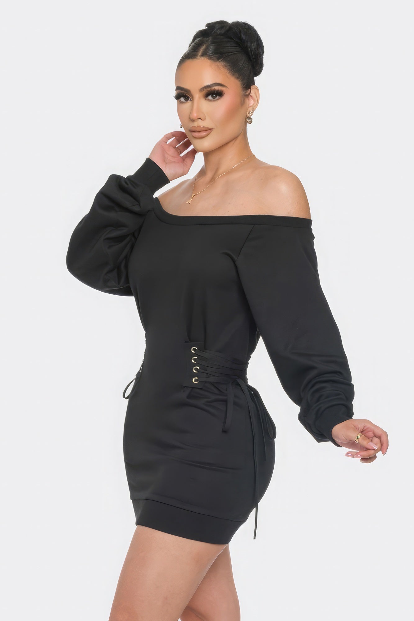 Off Shoulder Mini Dress Shop One Place