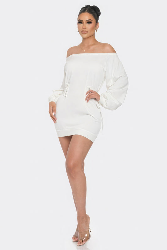 Off Shoulder Mini Dress Shop One Place