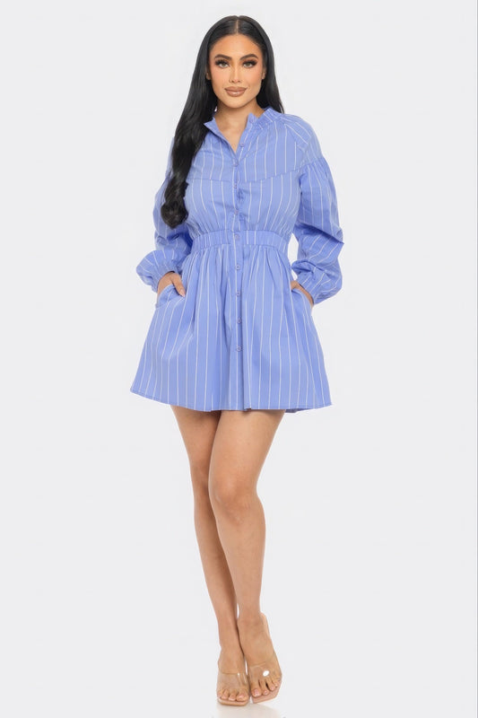 Striped Mini Dress Shop One Place