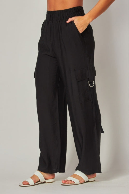 Linen Wide Leg Cargo Pants Shop One Place