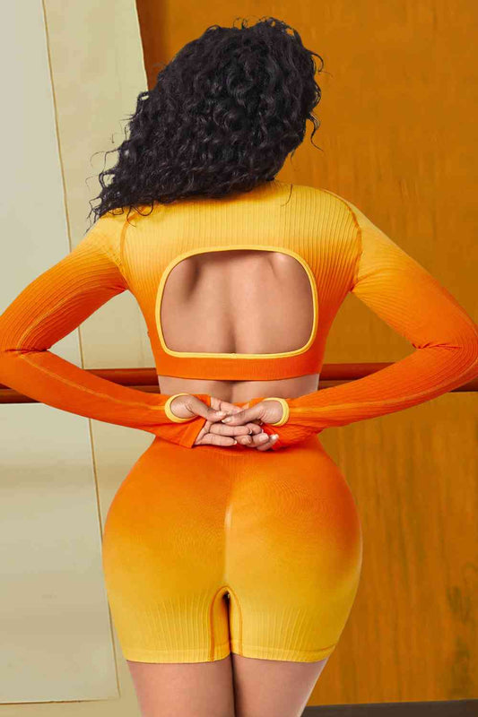 Gradient Sports Top and Shorts Set Shop One Place