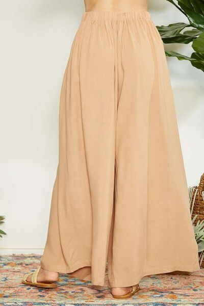 Mittoshop Wrap Pleating Detail Wide Leg Pants Shop One Place