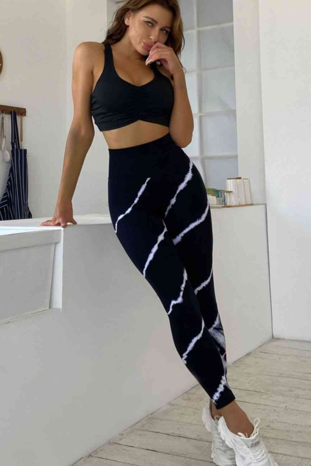 Slim Fit High Waist Long Active Pants Shop One Place