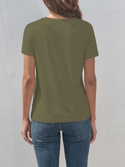 Dog Graphic Round Neck T-Shirt Shop One Place