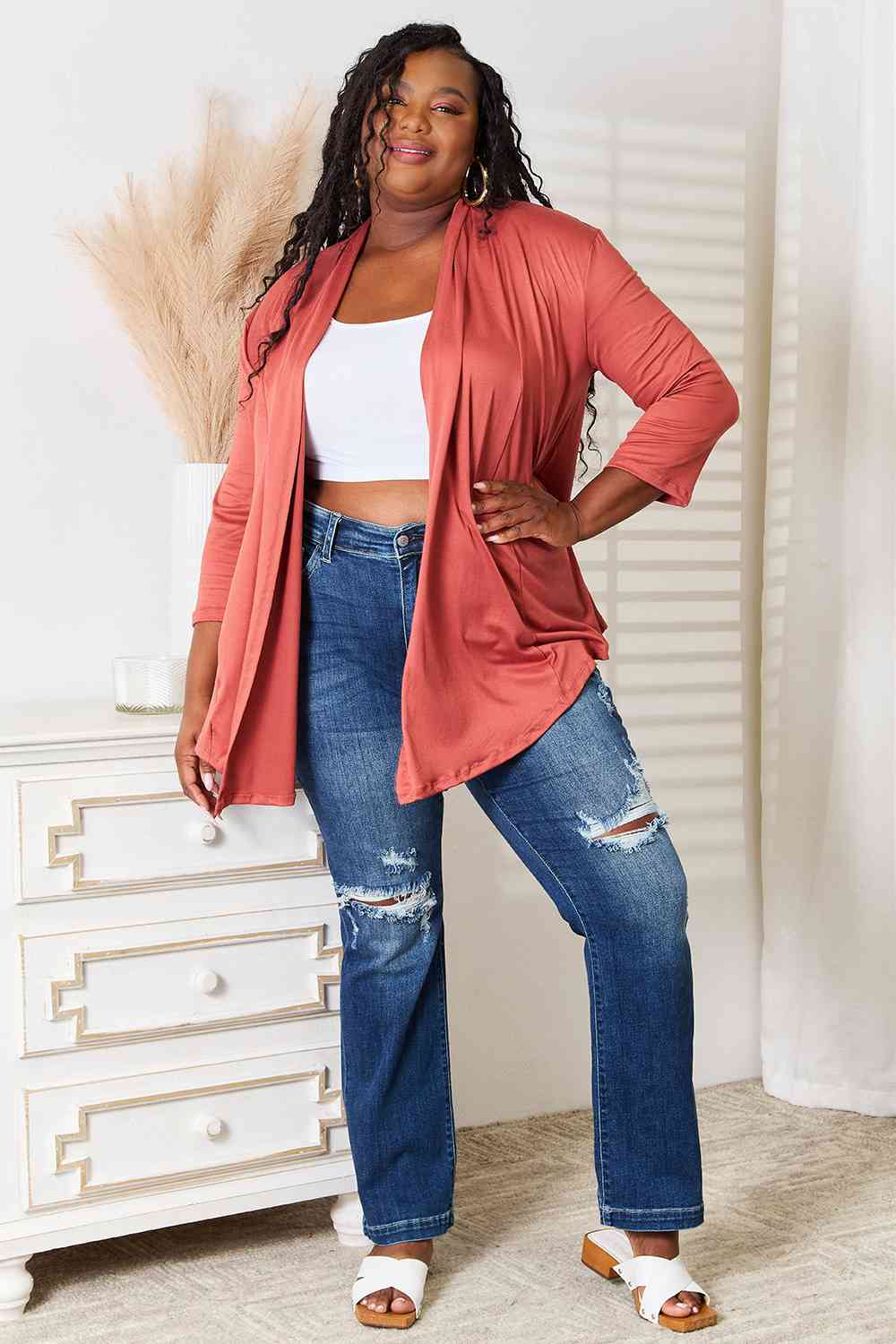 Culture Code Full Size Open Front Cardigan Shop One Place
