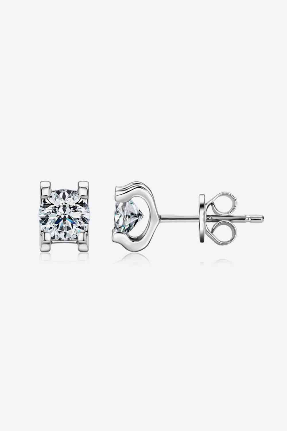 Moissanite 925 Sterling Silver Stud Earrings Shop One Place