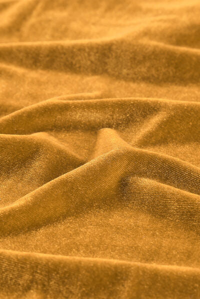 Collared Neck Longline Velvet Cardigan with Pockets Shop One Place