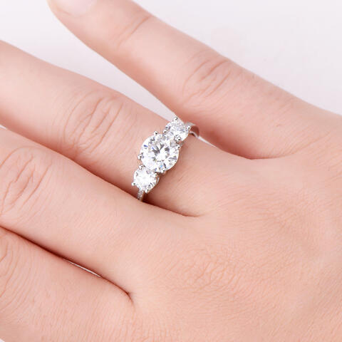 3 Carat Moissanite 925 Sterling Silver Ring Shop One Place