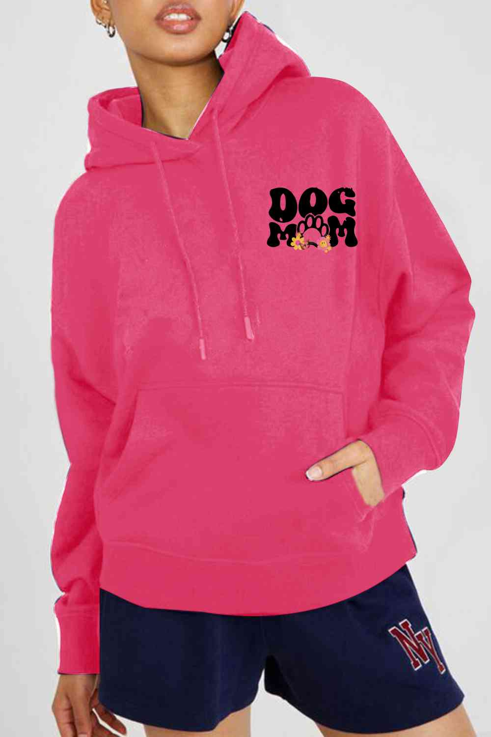 Simply Love Simply Love Full Size DOG MOM Graphic Hoodie Shop One Place