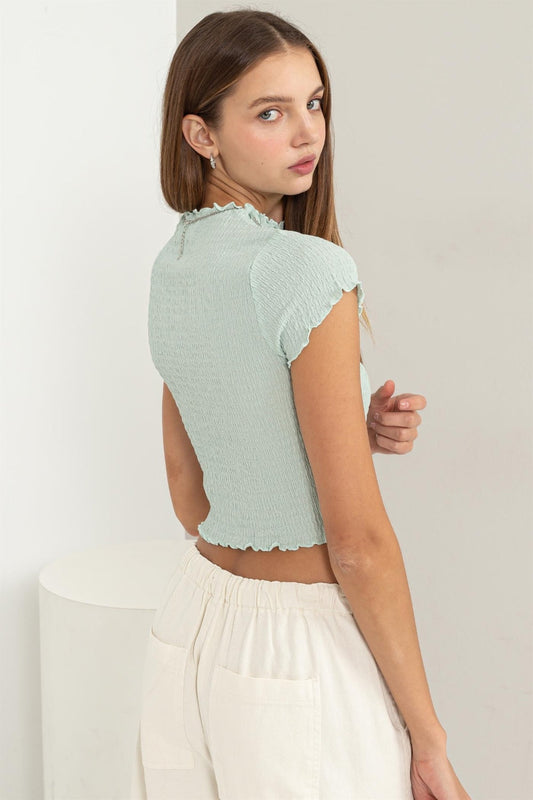 HYFVE Lettuce Hem Crop Top Shop One Place