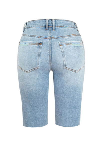 Distressed Pocketed Denim Shorts Shop One Place