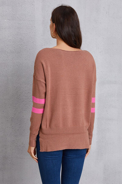 Star Scoop Neck Dropped Shoulder T-Shirt Shop One Place