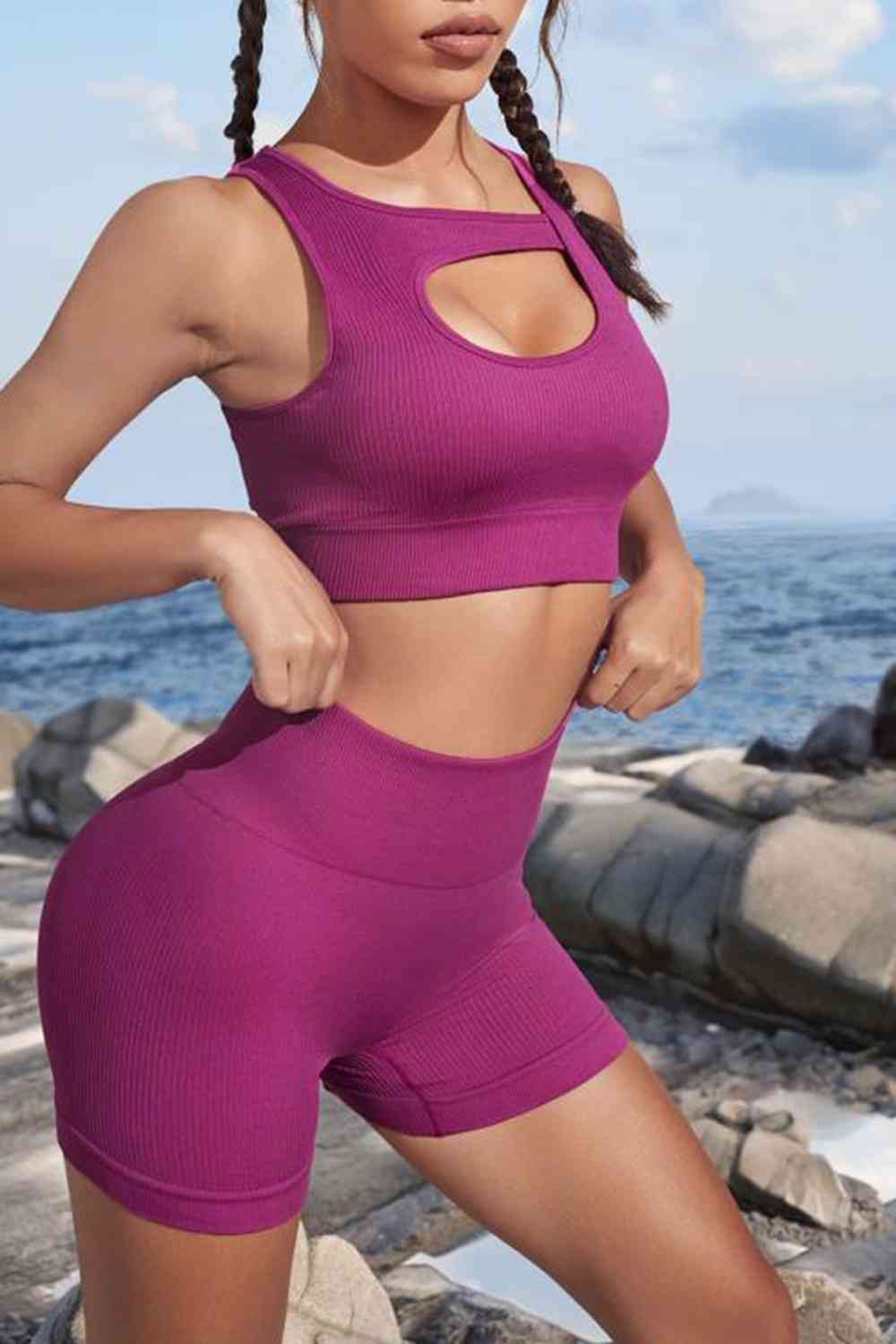 Cutout Two-Piece Sports Set Shop One Place