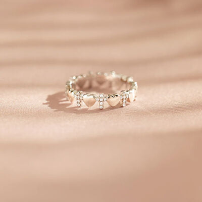 Heart Cross 925 Sterling Silver Ring Shop One Place