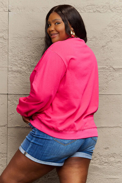 Simply Love Full Size HAPPY NEW YEAR Round Neck Sweatshirt Shop One Place