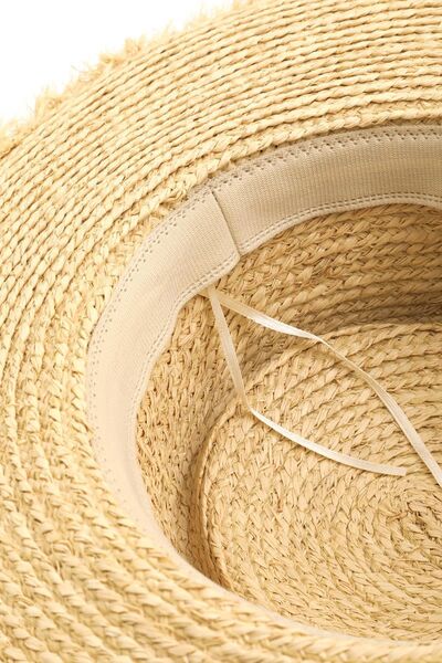 Fame Cutout Woven Straw Hat Shop One Place