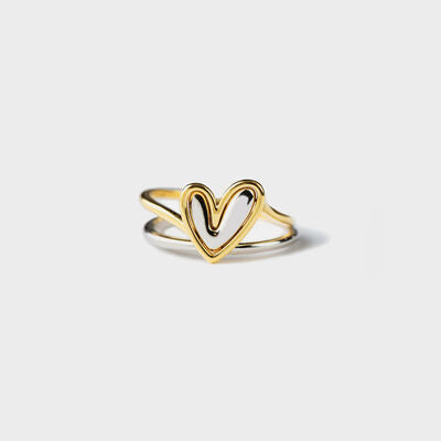 Heart Shape Irregular 925 Sterling Silver Ring Shop One Place
