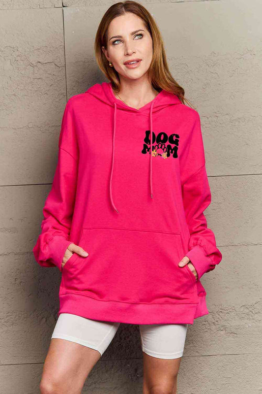 Simply Love Simply Love Full Size DOG MOM Graphic Hoodie Shop One Place