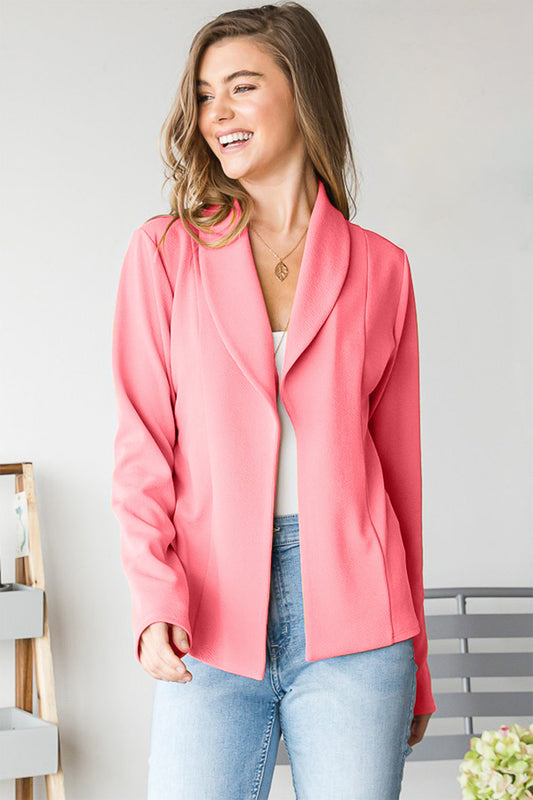 Heimish Open Front Long Sleeve Blazer Shop One Place
