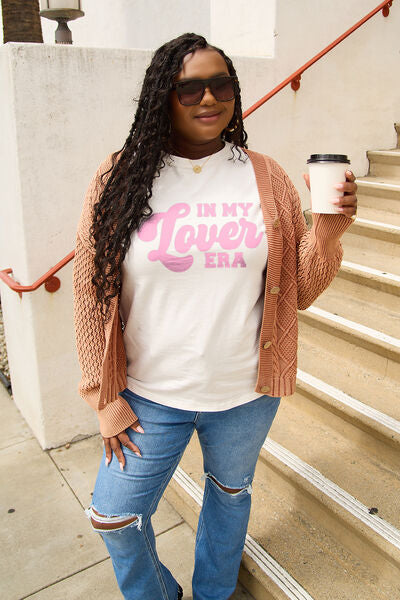 Simply Love Full Size IN MY LOVER ERA Round Neck T-Shirt Shop One Place
