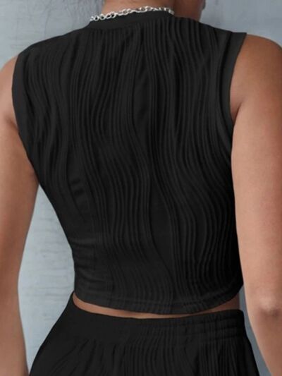 Round Neck Cropped Tank Shop One Place