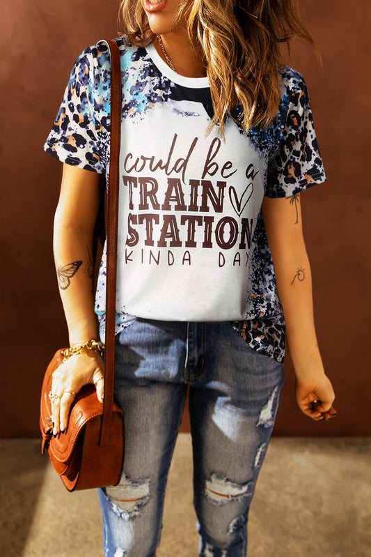 COULD BE A TRAIN STATION KINDA DAY Round Neck T-Shirt Shop One Place
