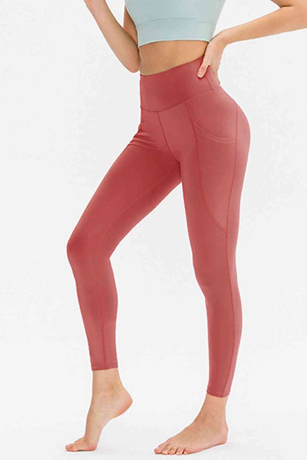 Slim Fit Long Active Leggings with Pockets Shop One Place