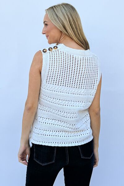 And The Why Hollowed Out Buttoned Tank Shop One Place