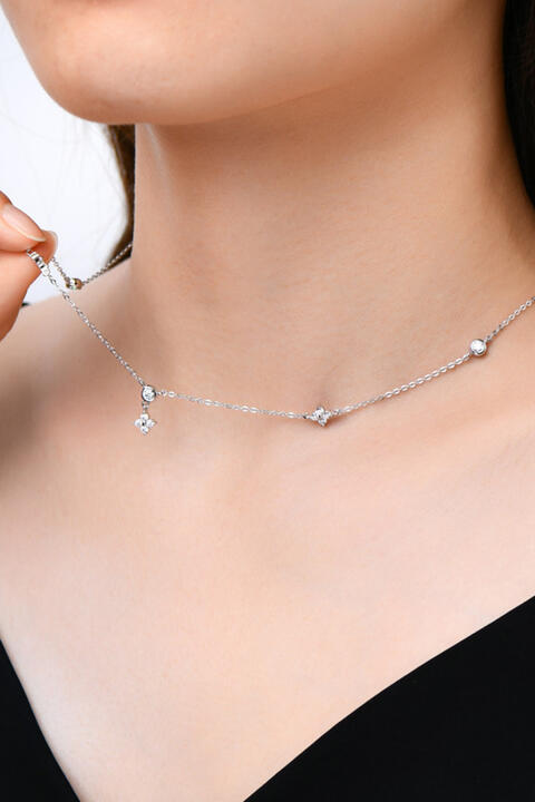 Moissanite 925 Sterling Silver Necklace Shop One Place