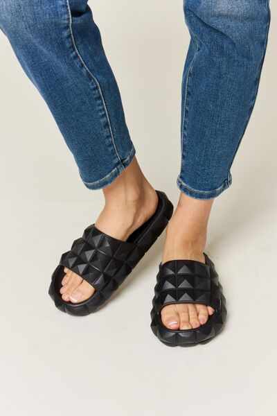WILD DIVA Pyramid Stud Toe Band Footbed Sandals Shop One Place
