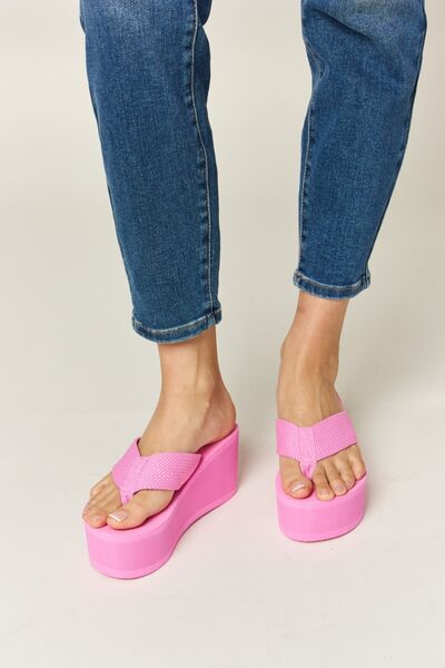 WILD DIVA Open Toe Platform Wedge Sandals Shop One Place