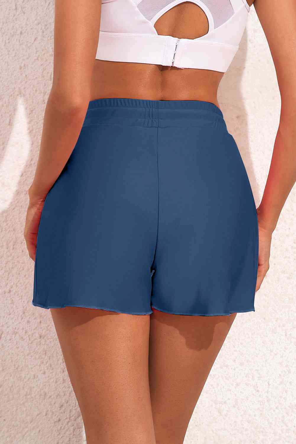 Drawstring Waist Swim Shorts Shop One Place