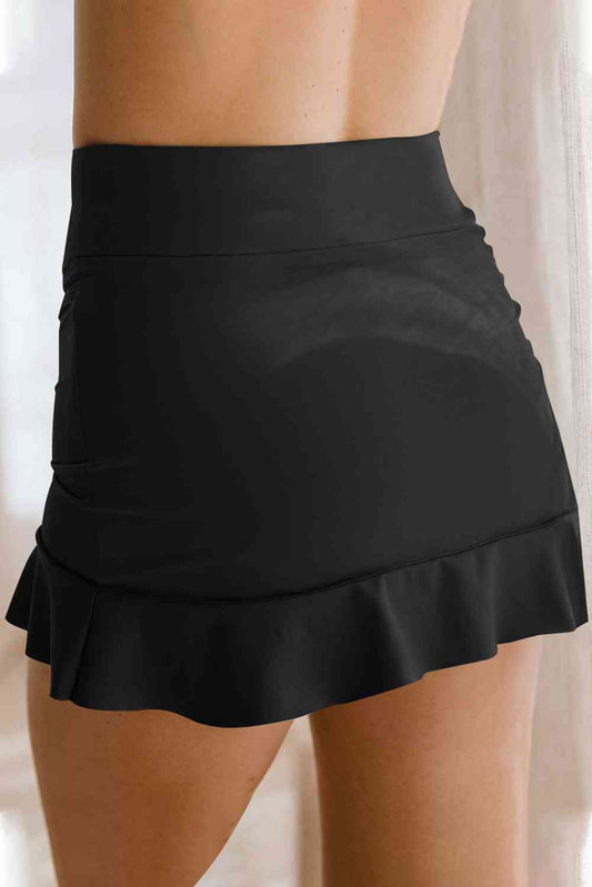Ruffle Hem Swim Skort Shop One Place