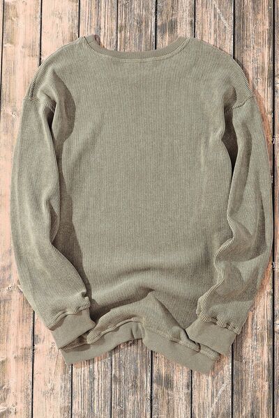 Lucky Clover Sequin Round Neck Sweatshirt Shop One Place