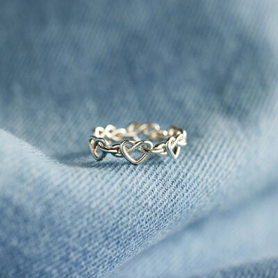 Knotted Hearts 925 Sterling Silver Open Ring Shop One Place