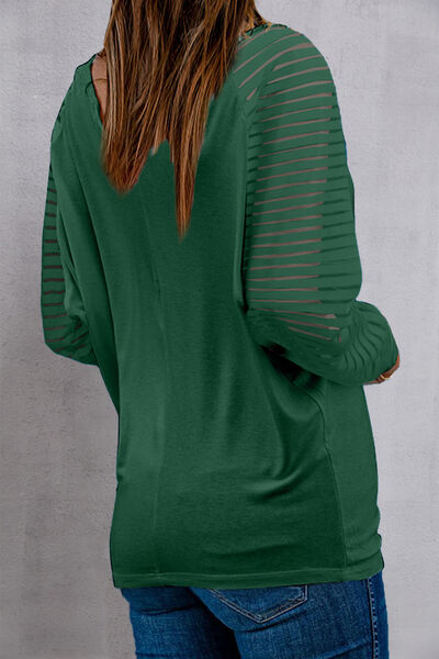 LUCKY V-Neck Raglan Sleeve Blouse Shop One Place