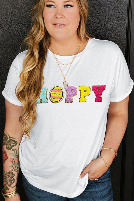 Plus Size Round Neck Short Sleeve T-Shirt Shop One Place