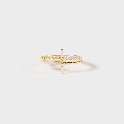 Cross Zircon 925 Sterling Silver Ring Shop One Place