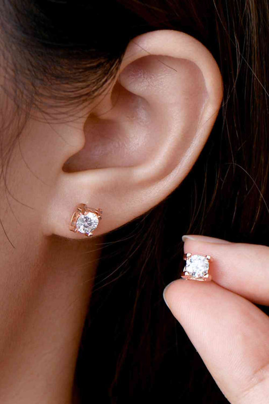 Moissanite 925 Sterling Silver Stud Earrings Shop One Place