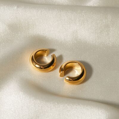 Stainless Steel Letter C Shape Clip On Earrings Shop One Place