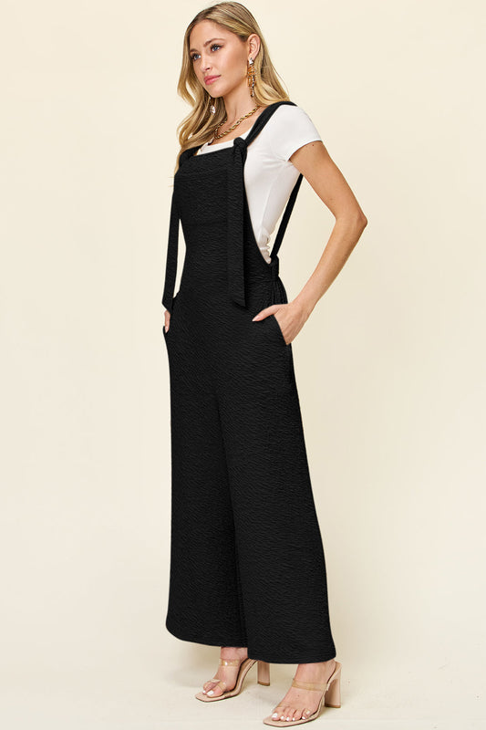 Double Take Full Size Sleeveless Wide Leg Jumpsuit Shop One Place