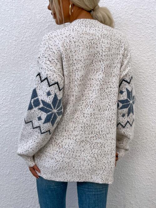 Heathered Pocketed Button Up Cardigan Shop One Place