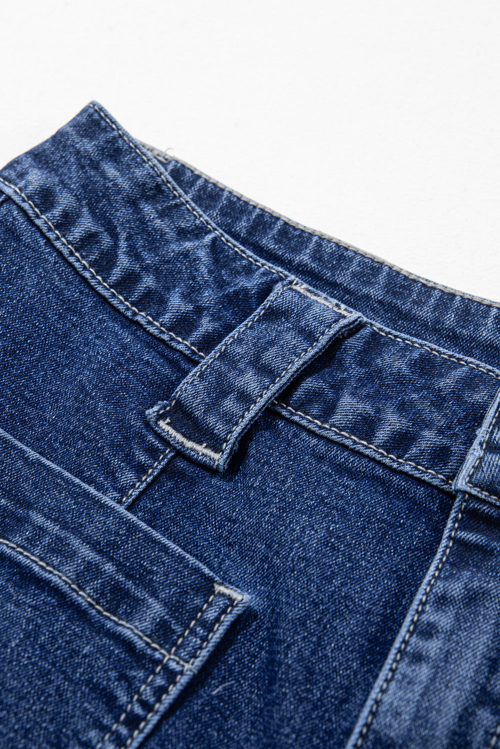 Sail Blue Wide Leg Pocketed High Waist Jeans  Shop One Place